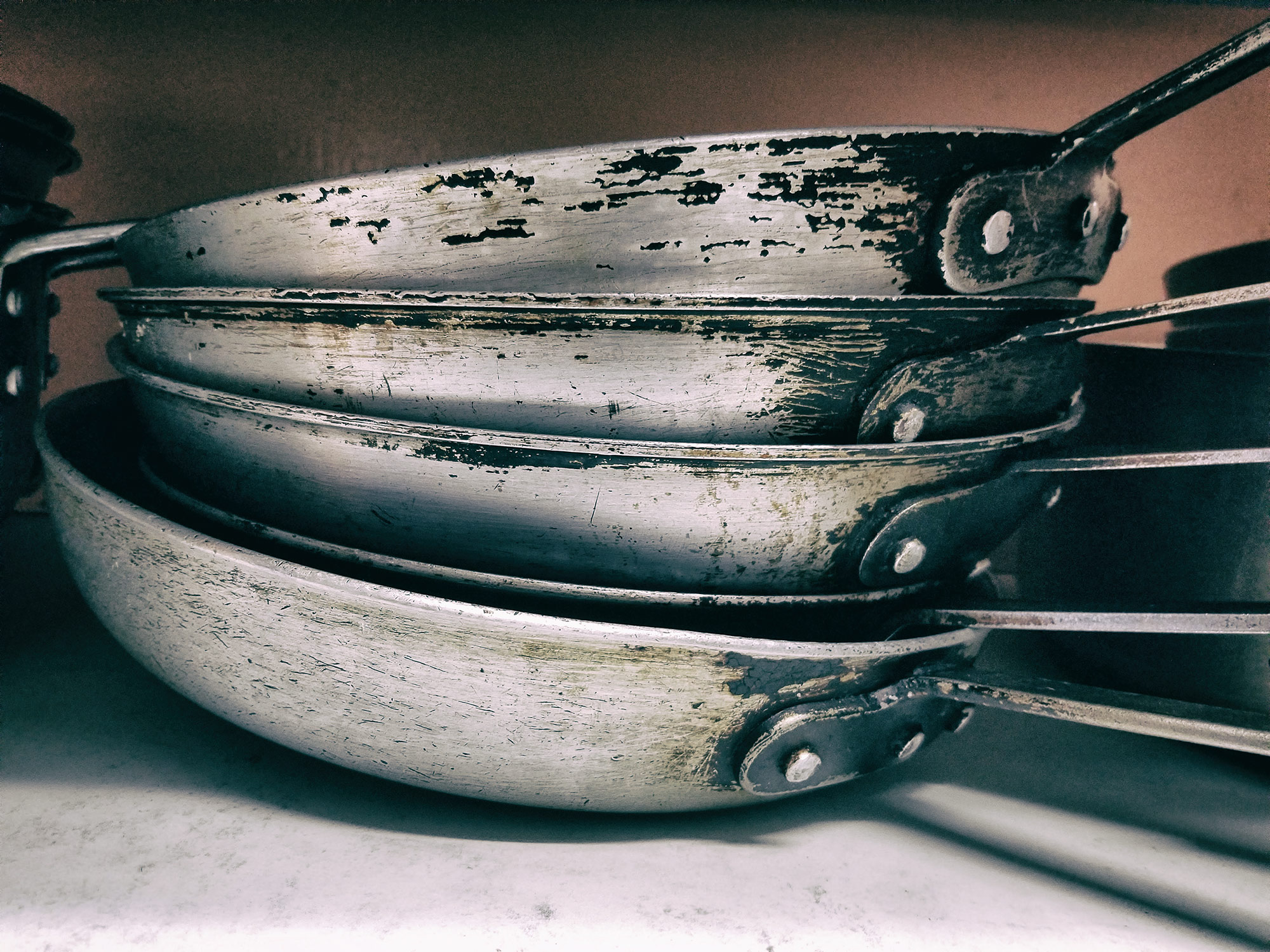  sautee pans ©2018 by bret wills
