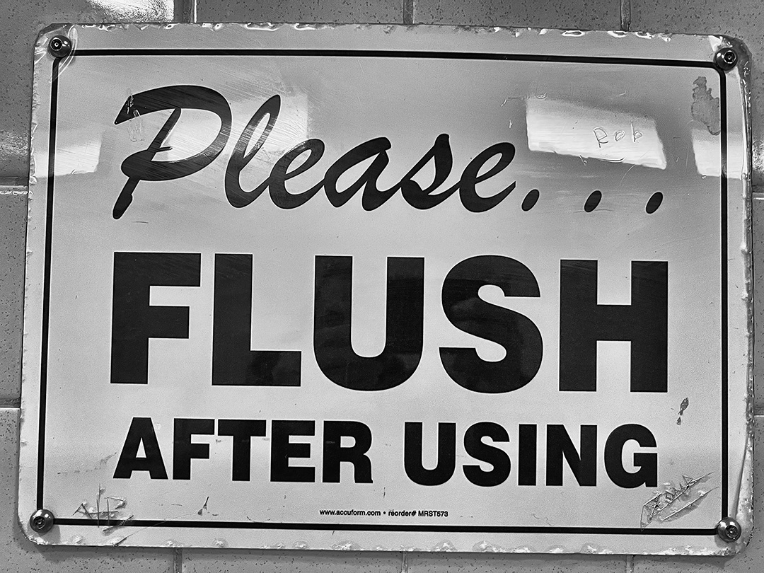 flush after using ©2023 by bret wills
