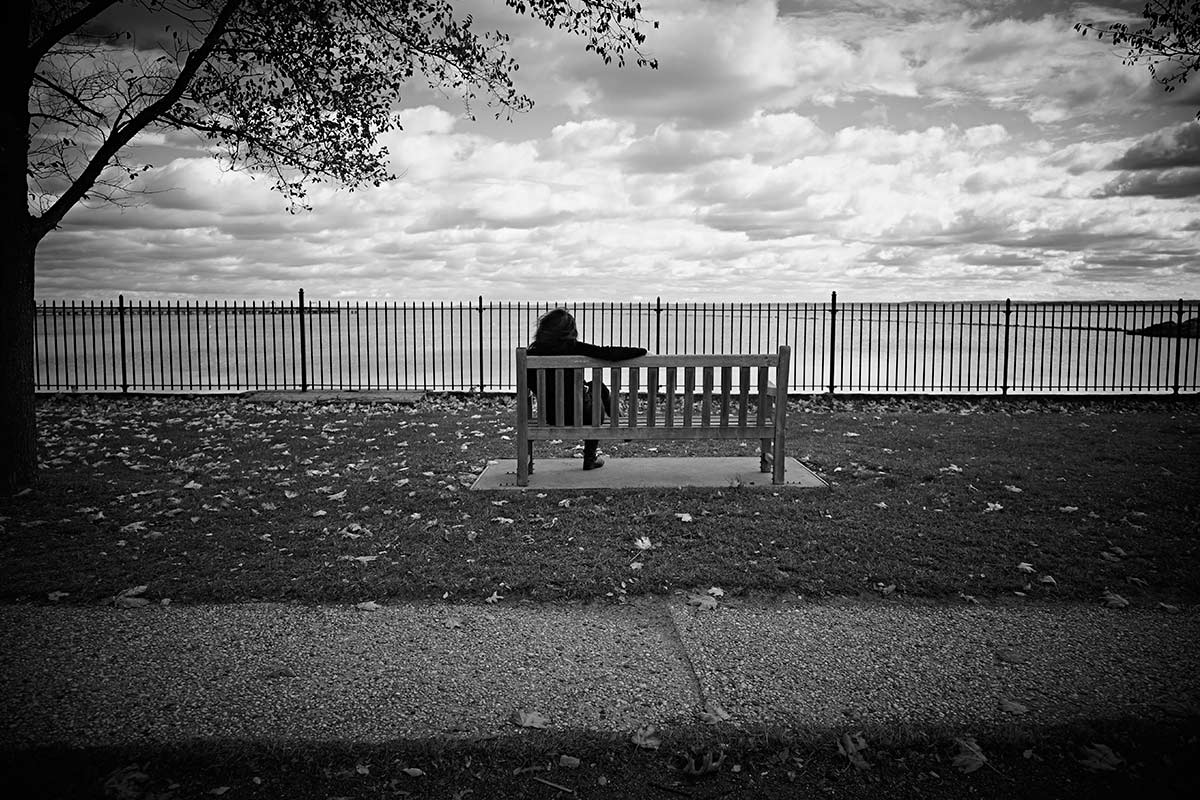 rye beach benchphotography by bret wills