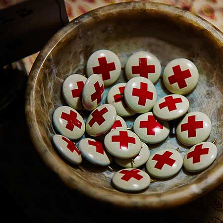 red cross pins