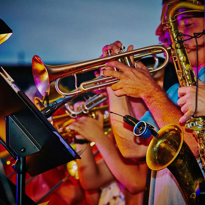 horn section photography by bret wills